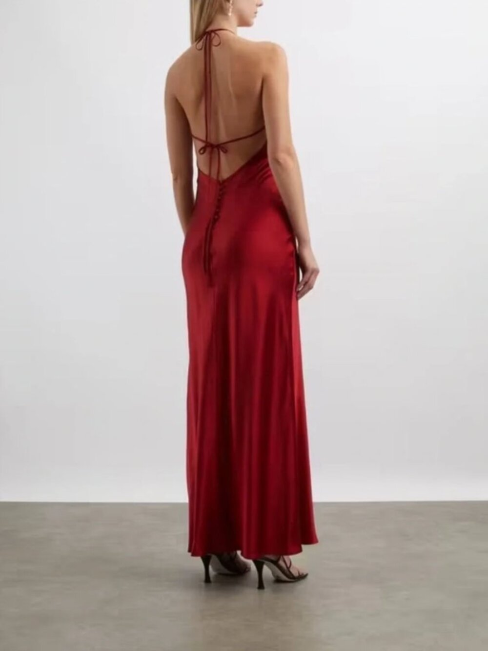 Reformation NWT Jeany Silk Dress Sangre XS MSRP $348 - Picture 3 of 10